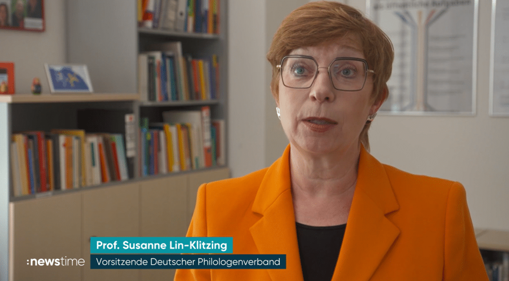 Bildungscheck: Susanne Lin-Klitzing bei Pro7 Newstime